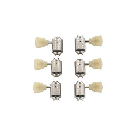 GIBSON VINTAGE NICKEL MACHINE HEADS - YELLOW BUTTONS