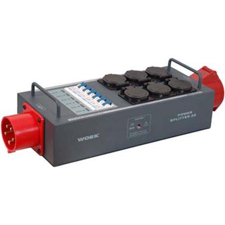 WORK 3-ΦΑΣΙΚΟ 32A SPLITTER ME 6 SCHUKO ME ΑΣΦΑΛΕΙΕΣ