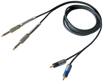 BESPECO CABLE 2xRCA TO 2xJACK1/4 3m