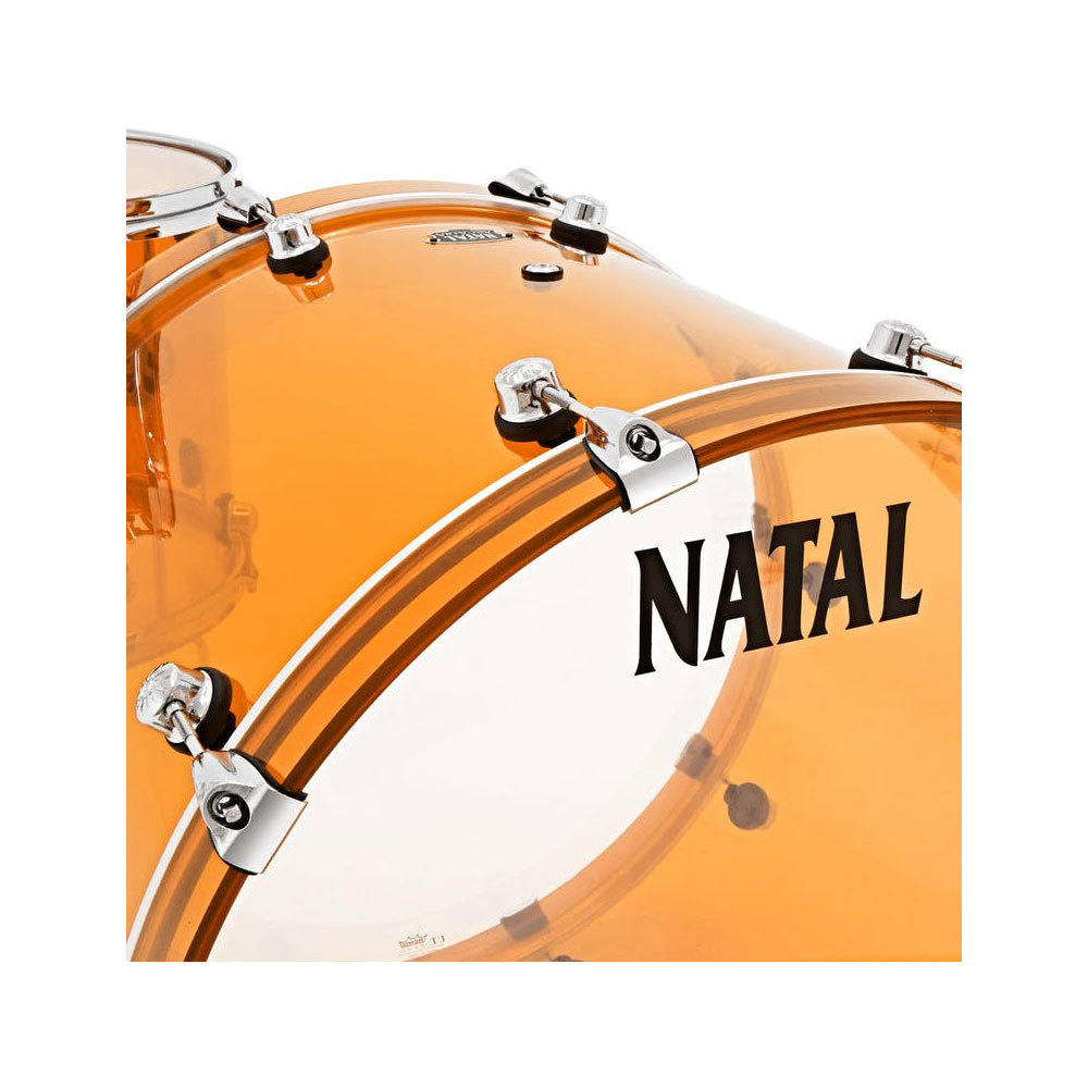 NATAL ARCADIA ACRYLIC 20'' BASS DRUM Trans Orange
