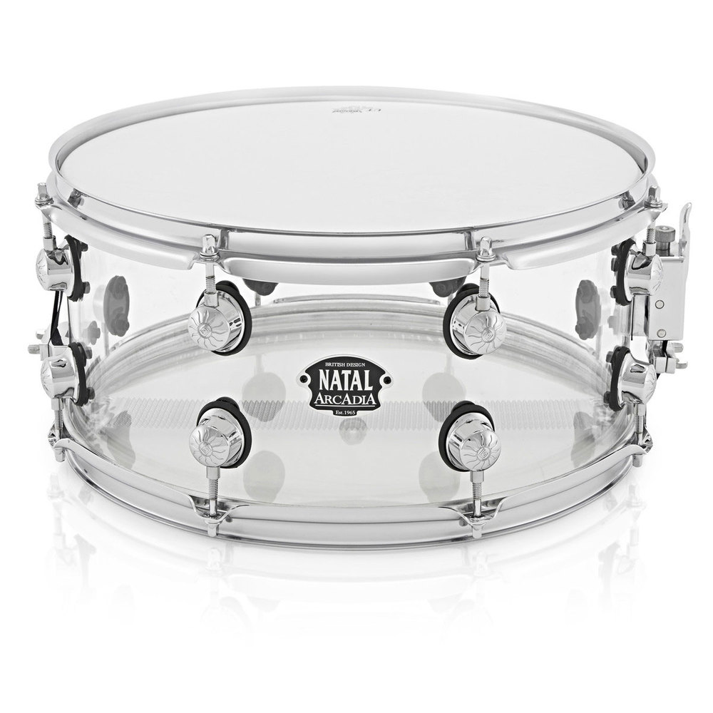 NATAL ARCADIA ACRYLIC 13X6,5 SNARE DRUM TRANSPARENT