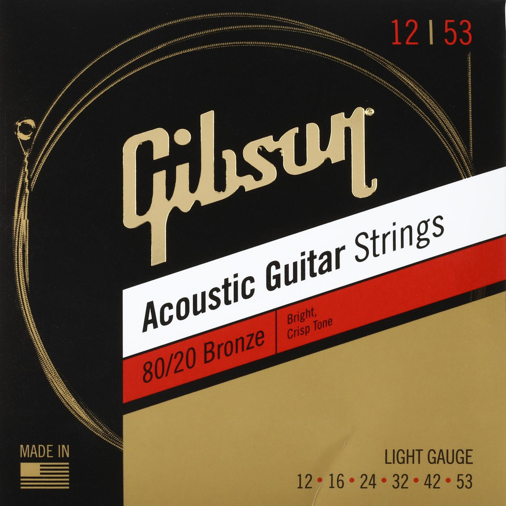 GIBSON GIBSON STRINGS FOR ACOUSTIC 80/20 BRONZE L (012-053)