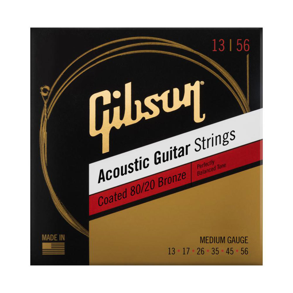 GIBSON STRINGS FOR ACOUSTIC COATED 80/20 BRONZE .013-.056