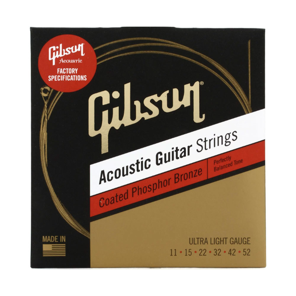 GIBSON STRINGS FOR ACOUSTIC COATED PHOSPHOR BRONZE .011-.052