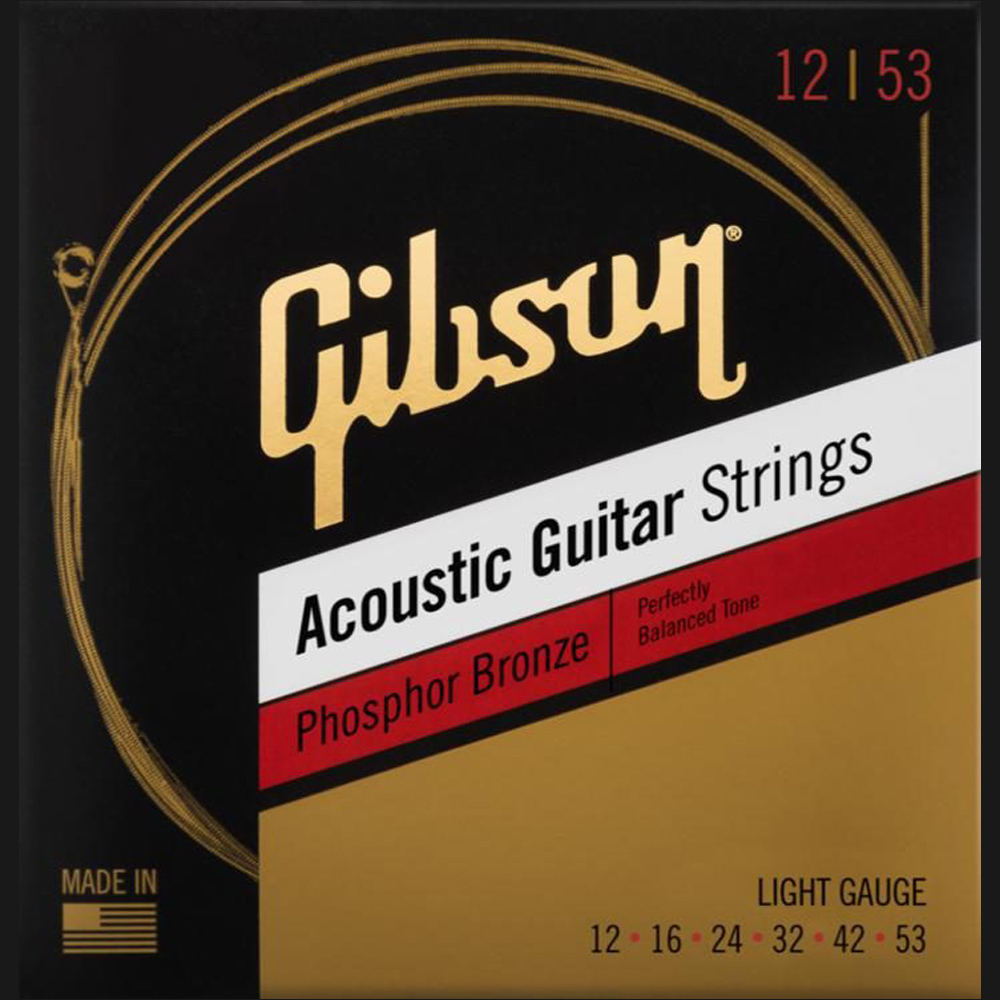 GIBSON GIBSON STRINGS FOR ACOUSTIC PH. BRZ LIGHT (012-053)