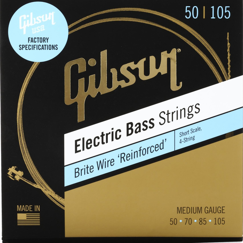 GIBSON GIBSON BASS STRINGS BRITEWIRE SHORTSCALE MED050-105