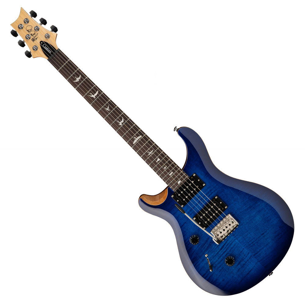 PRS GUITARS 2021 SE CUSTOM FADED BLUE BURST  LEFT HANDED