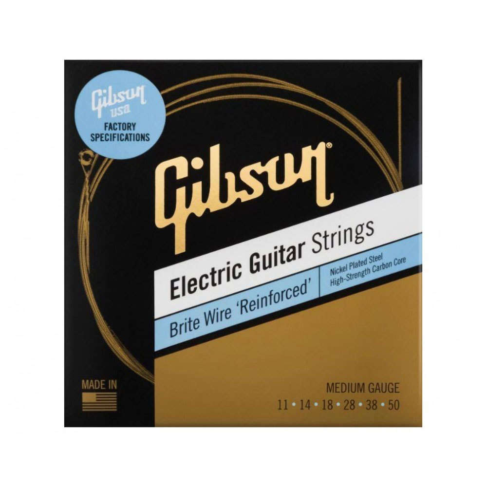 GIBSON STRINGS FOR ELECTRIC  BRITE WIRES REINFORCED .011-.050