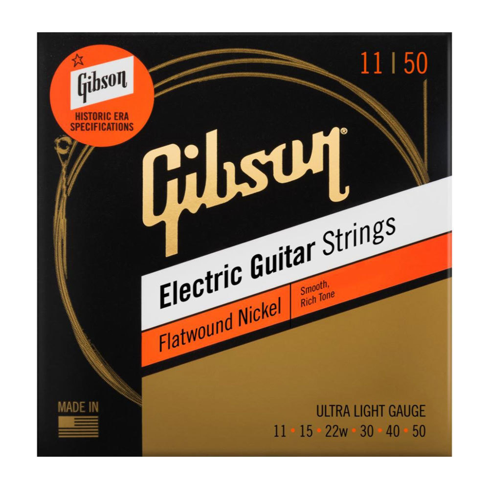 GIBSON STRINGS FOR  FLATWOUND ELECTRIC .011-.050