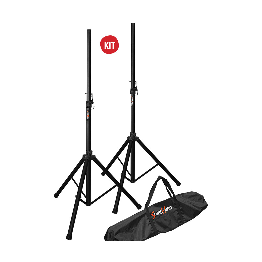 BESPECO PAIR OF AIR CUSHION SPEAKER STANDS WITH 35mm POLE