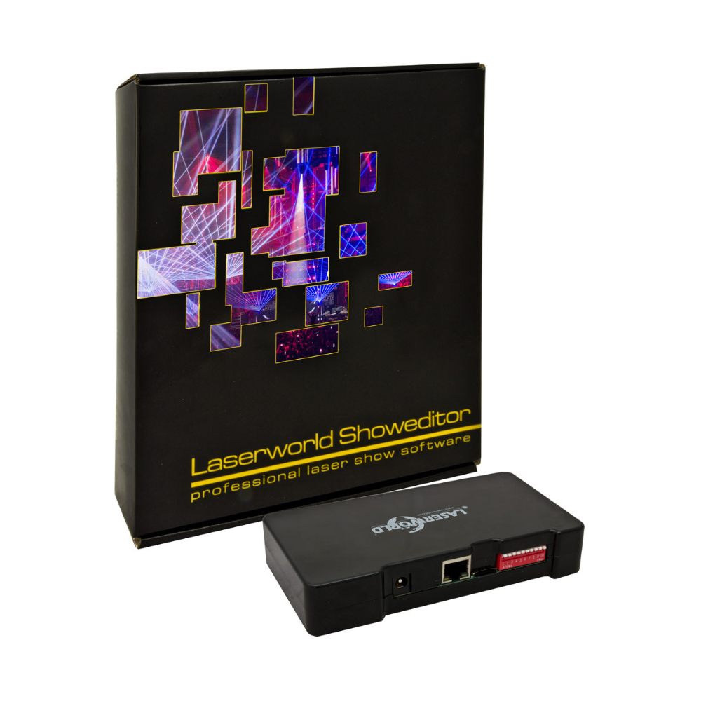 LASERWORLD ILDA NETWORK INTERFACE, including LASERWORLD Showeditor