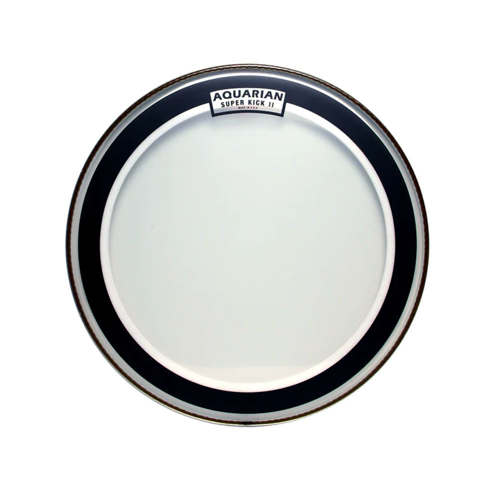 AQUARIAN 14" SUPER KICK II CLEAR WITH TOM HOOP
