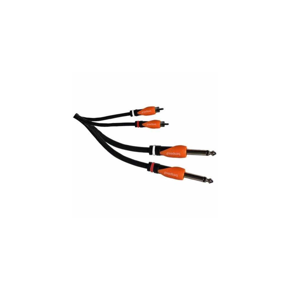 BESPECO CABLE 2 JACK MONO/2 RCA MALE 1.8m