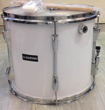 SUZUKI SNARE DRUM ABS LUGS & STRAINER W/SLING & STICKS w