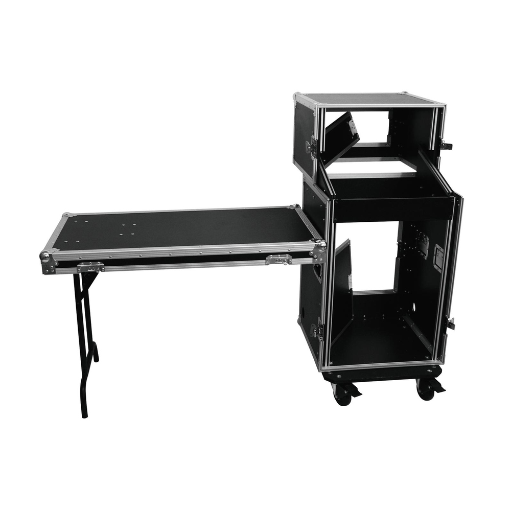 OMNITRONIC RACK 16U ΜΕ ΑΠΟΣΠΩΜΕΝΑ ΚΑΠΑΚΙΑ, ΡΟΔΕΣ, ΤΡΑΠΕΖΙ