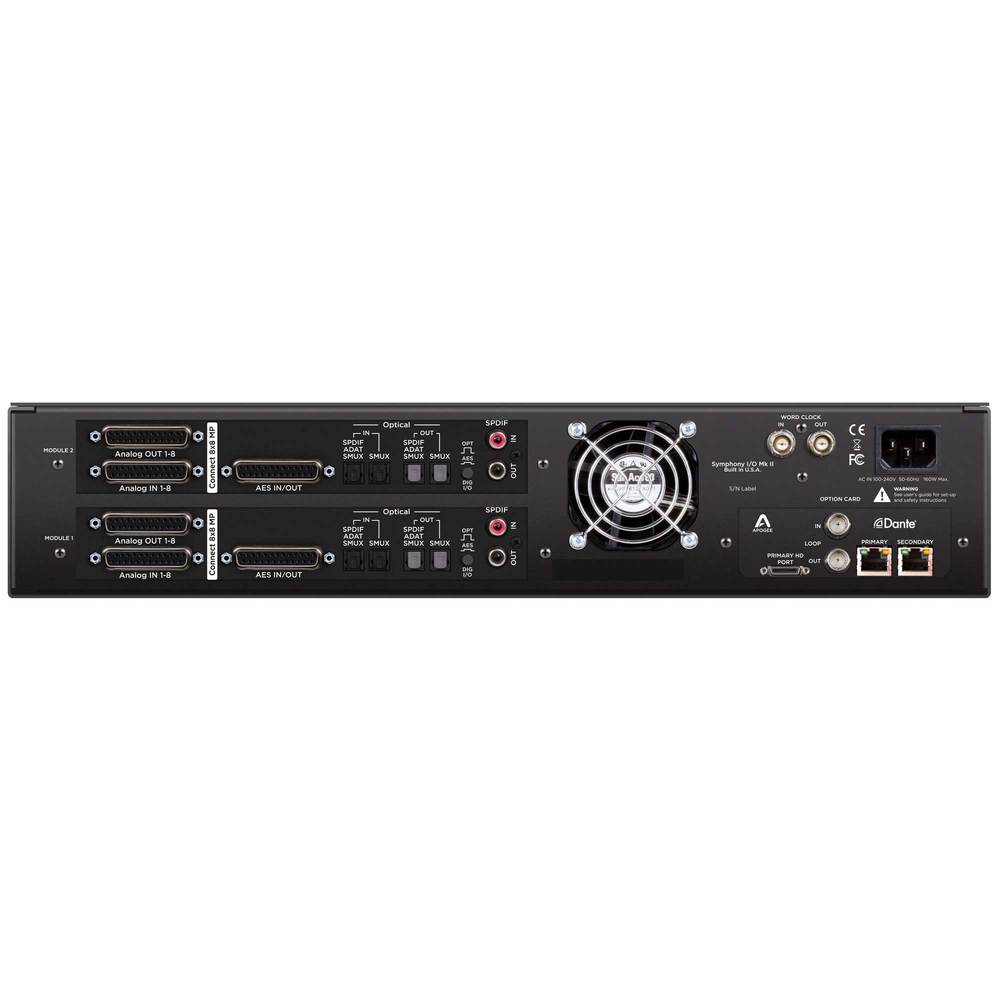 APOGEE SYMPHONY I/O MKII 1ANAL IN + 16 MIC PREAMP + 16 AE