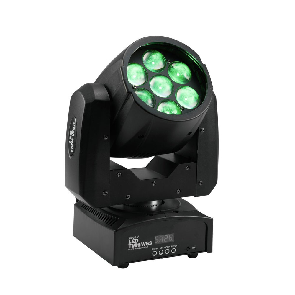 EUROLITE Washlight with 7 intense 9 W LEDs (4in1) and motorized zoom
