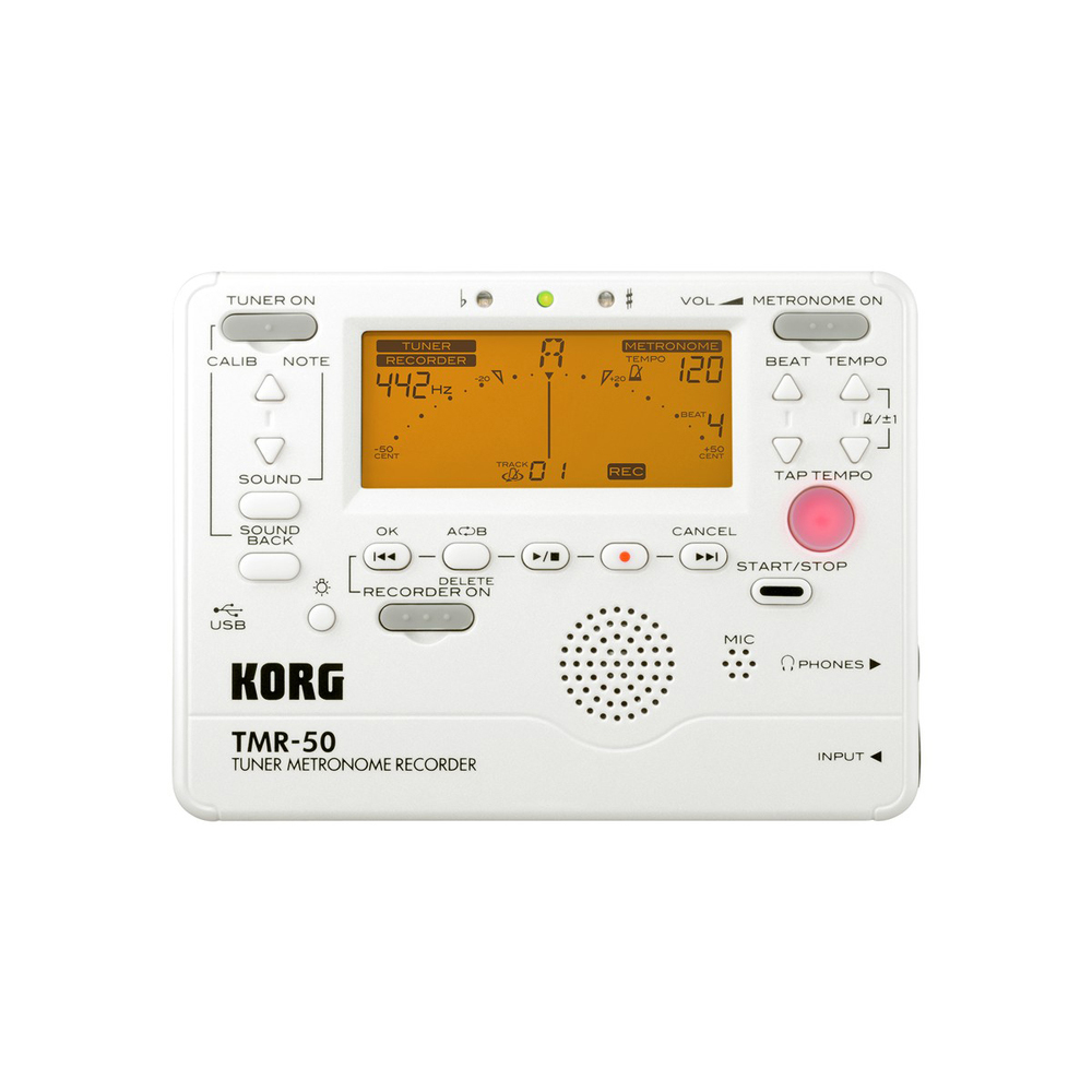 KORG DIGITAL TUNER METRONOME RECORDER WHITE