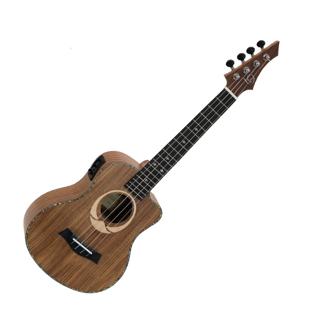 DIMAVERY Tenor ukulele with cutaway and pickup-system.