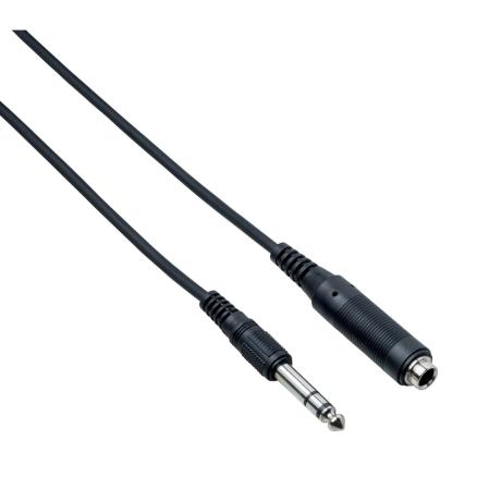 BESPECO EXTENTION CABLE 6,3 STEREO JACK/6,3 JACK 1,5m