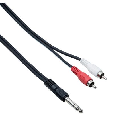BESPECO ADAPTOR ΚΑΛΩΔΙΟ 6,3 STEREO JACK/2xRCA 1,5m