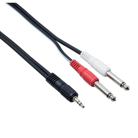 BESPECO CABLE ADAPTOR 3,5mm ST.JACK/2x6,3 ST.JACK 3m