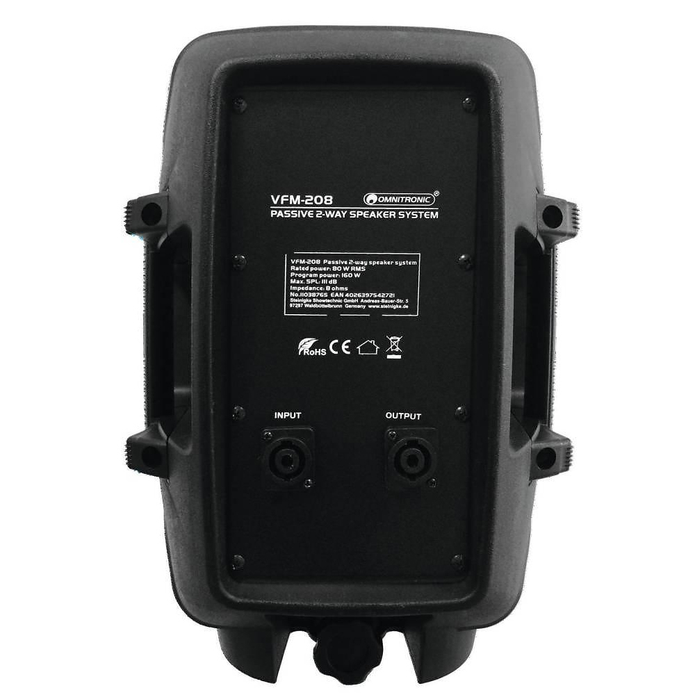 OMNITRONIC 2-WAYS SPEAKER 160W 1x8'' 8Ω