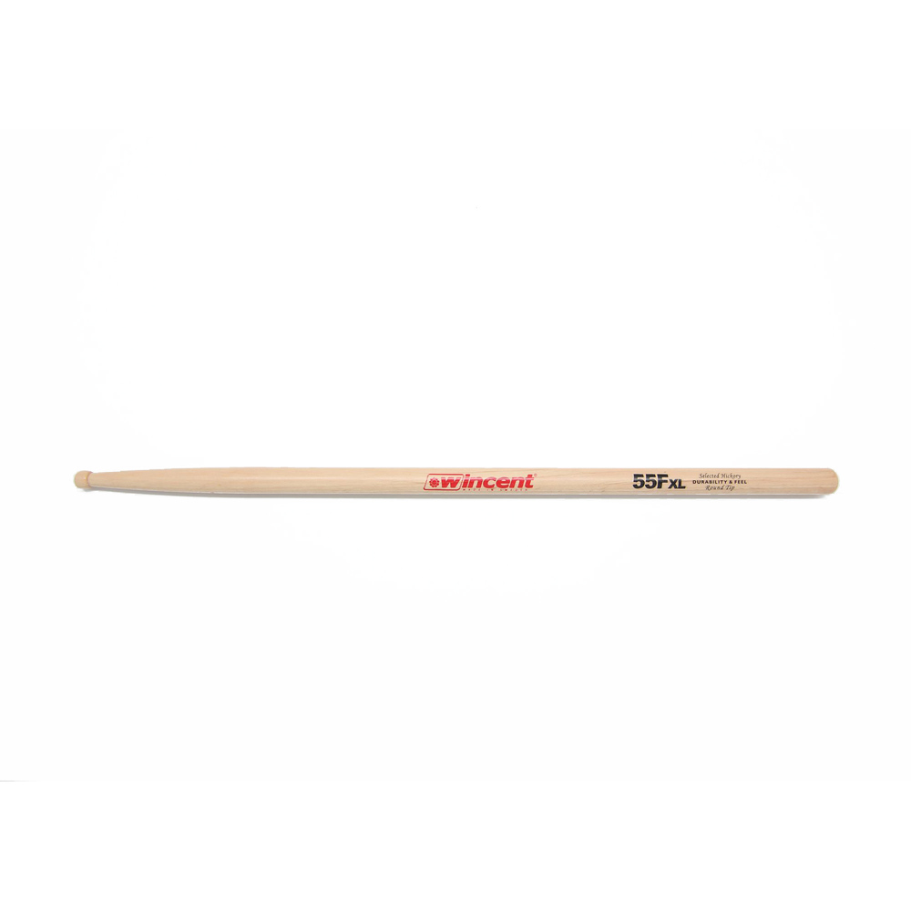WINCENT 55F XL ROUND TIP HICKORY DRUM STICKS