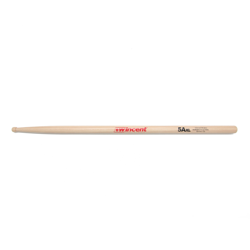WINCENT 5A XL ROUND TIP HICKORY DRUM STICKS