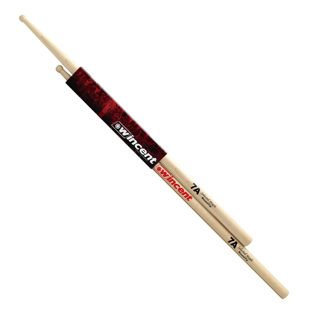 WINCENT MAPLE DRUMSTRICKS ROUND TIP
