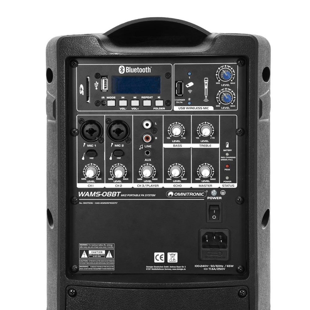 OMNITRONIC ACTIVE SPEAKER WITH BATTERIES